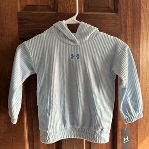 Under Armour Kids Sky Blue Ribbed Hoodie & leggings 2 piece set